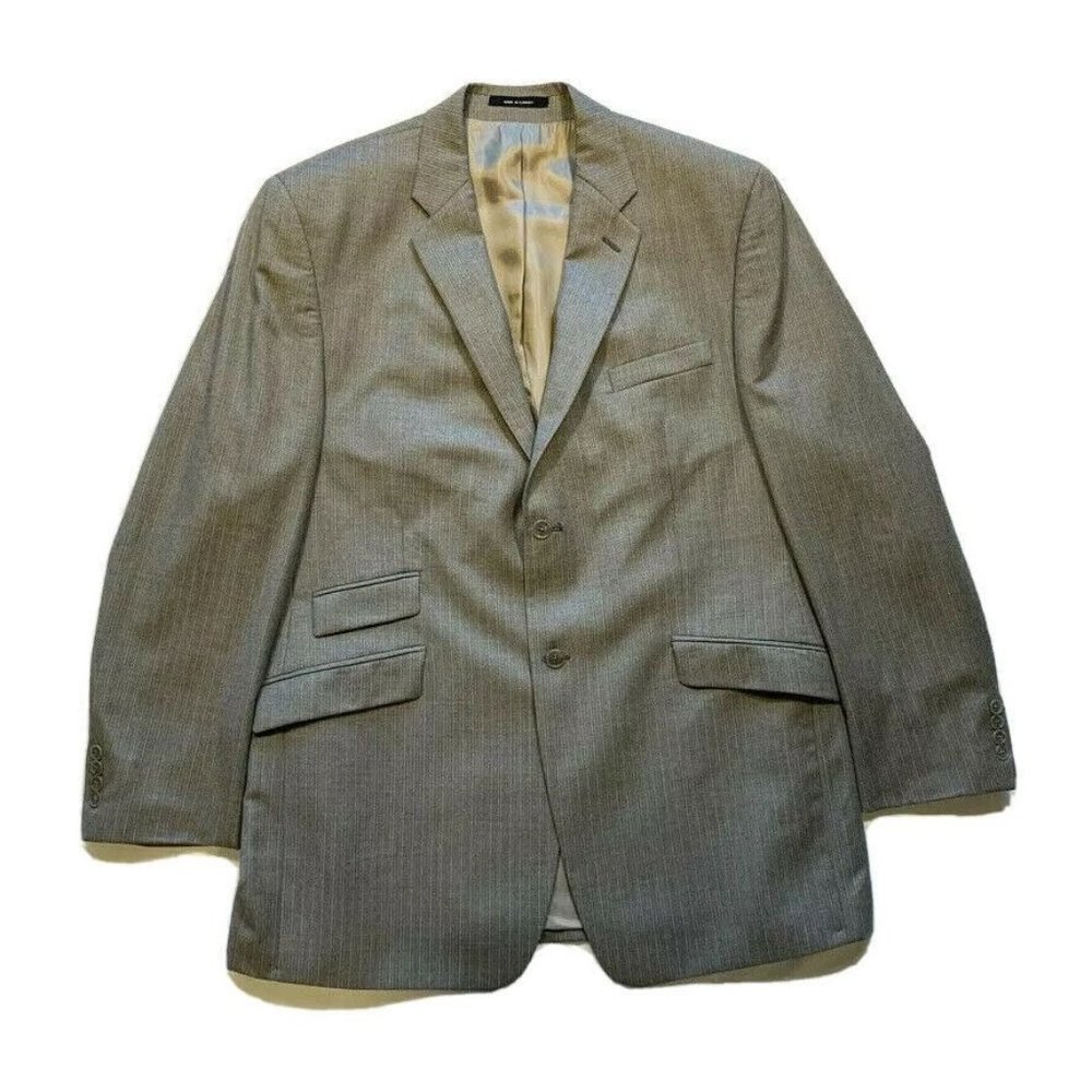 Vintage Calvin Klein‎ 100% Wool Blazer Sport Jacket Coat 2 Button Canada 44L EUC